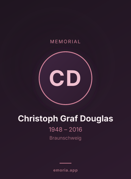 Memorial portrait of Christoph Graf Douglas