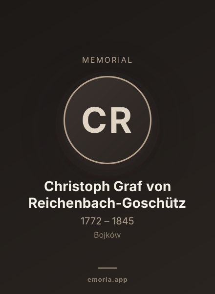 Memorial portrait of Christoph Graf von Reichenbach-Goschütz