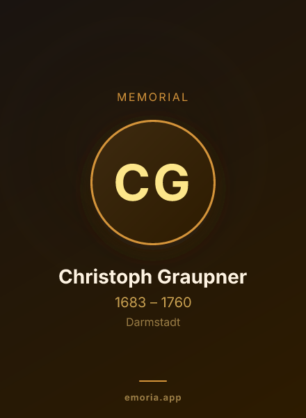 Memorial portrait of Christoph Graupner