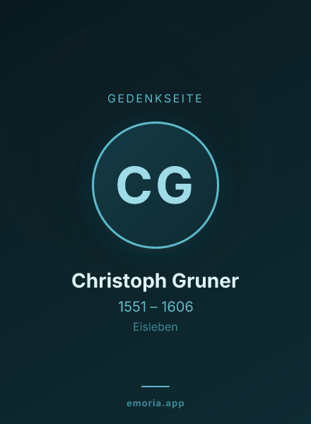 Gedenkportrait von Christoph Gruner