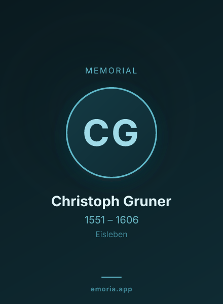 Memorial portrait of Christoph Gruner