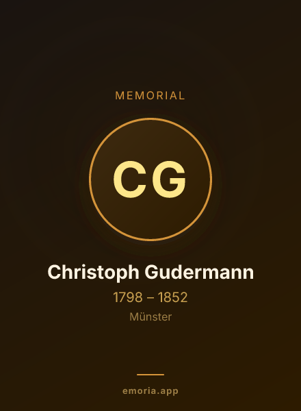 Memorial portrait of Christoph Gudermann