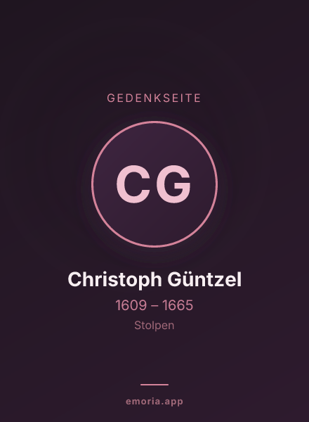 Gedenkportrait von Christoph Güntzel