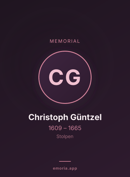 Memorial portrait of Christoph Güntzel