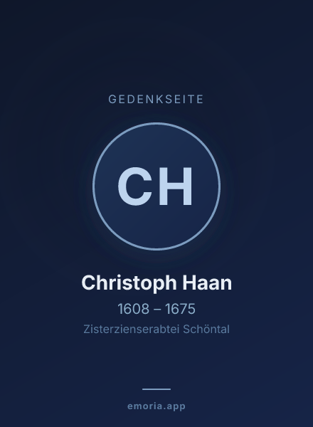 Gedenkportrait von Christoph Haan