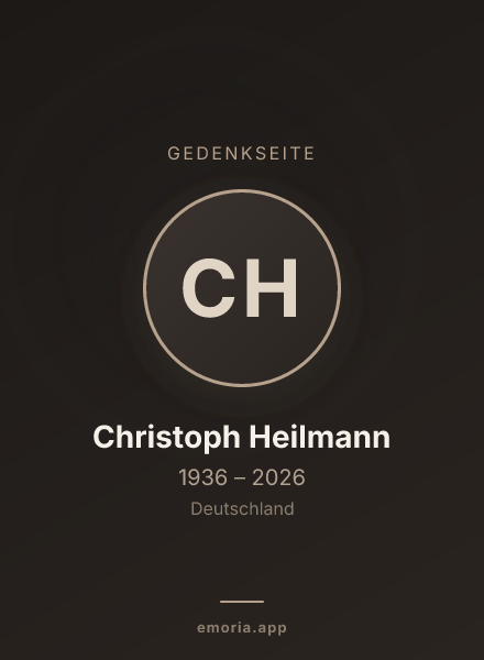 Gedenkportrait von Christoph Heilmann