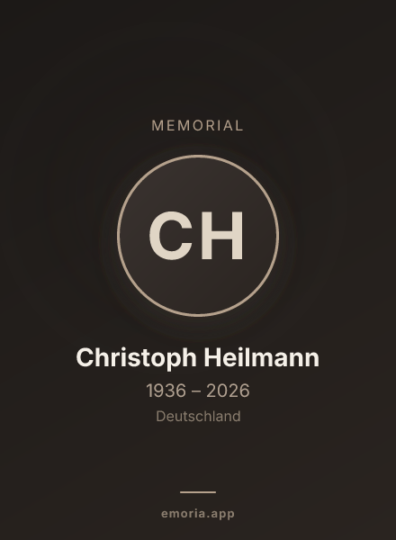 Memorial portrait of Christoph Heilmann