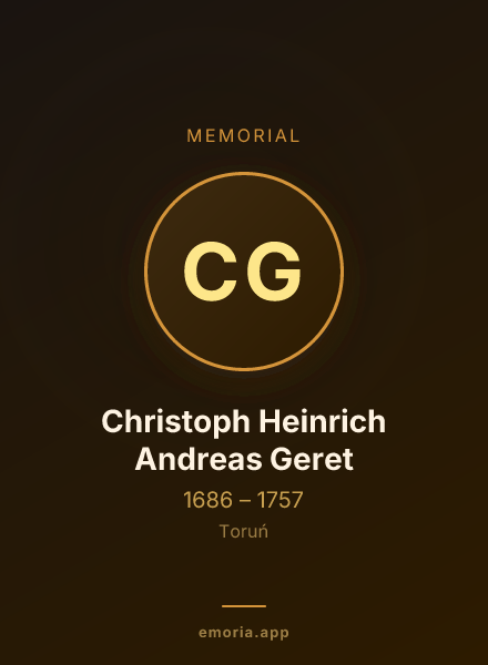 Memorial portrait of Christoph Heinrich Andreas Geret