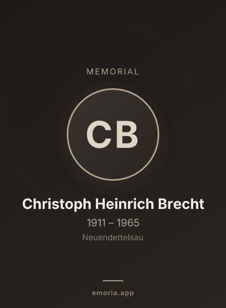 Memorial portrait of Christoph Heinrich Brecht