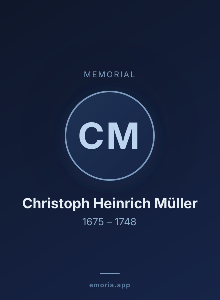 Memorial portrait of Christoph Heinrich Müller
