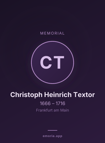 Memorial portrait of Christoph Heinrich Textor