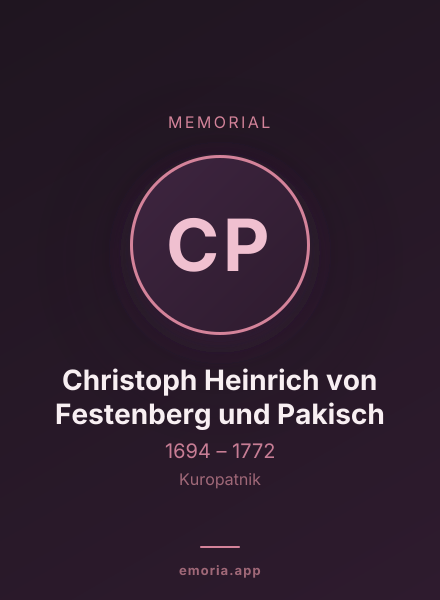 Memorial portrait of Christoph Heinrich von Festenberg und Pakisch