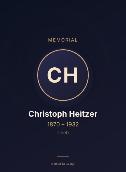 Memorial portrait of Christoph Heitzer