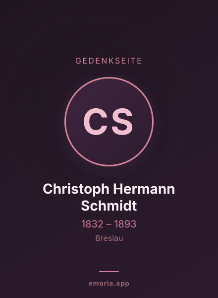 Gedenkportrait von Christoph Hermann Schmidt