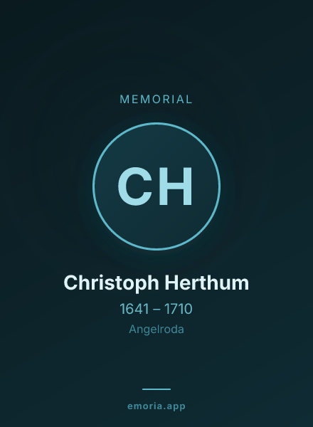 Memorial portrait of Christoph Herthum