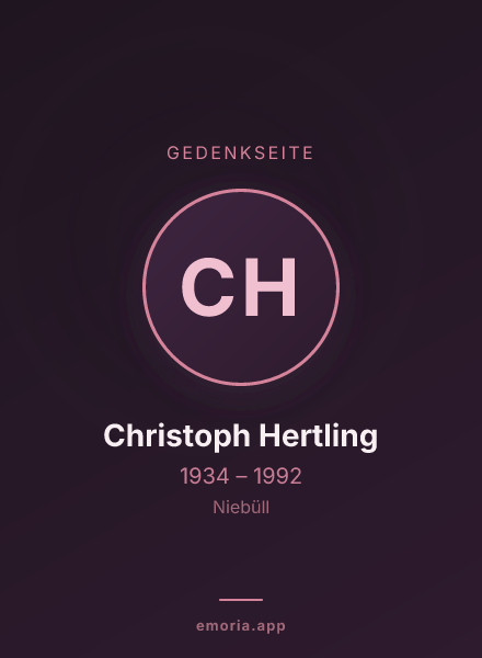 Gedenkportrait von Christoph Hertling