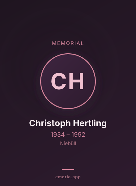 Memorial portrait of Christoph Hertling