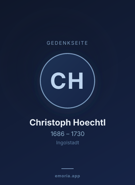 Gedenkportrait von Christoph Hoechtl