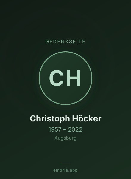 Gedenkportrait von Christoph Höcker