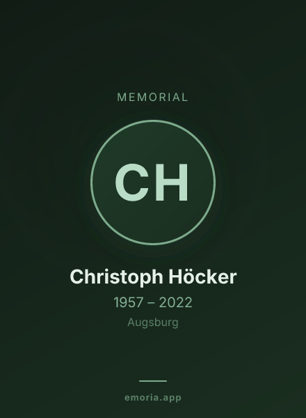 Memorial portrait of Christoph Höcker