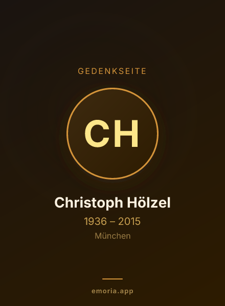 Gedenkportrait von Christoph Hölzel