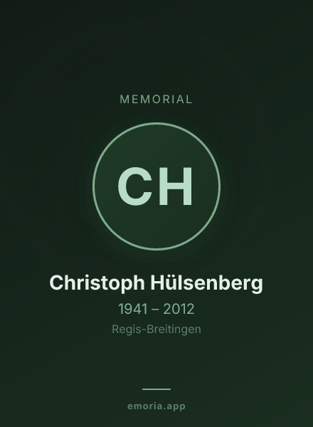 Memorial portrait of Christoph Hülsenberg
