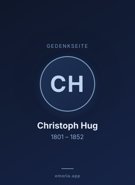 Gedenkportrait von Christoph Hug