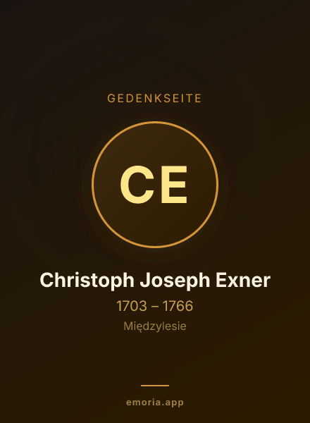 Gedenkportrait von Christoph Joseph Exner