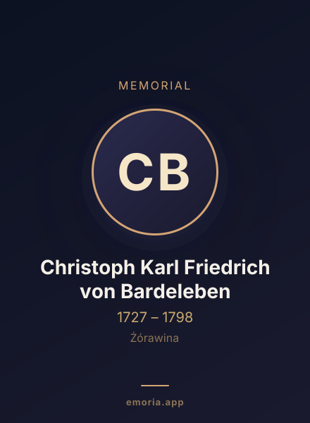 Memorial portrait of Christoph Karl Friedrich von Bardeleben