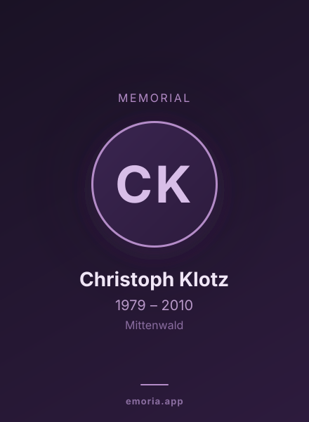 Memorial portrait of Christoph Klotz