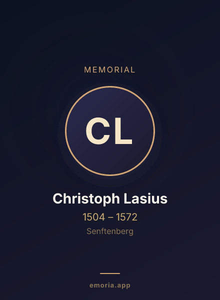 Memorial portrait of Christoph Lasius