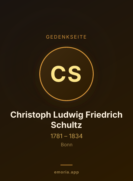 Gedenkportrait von Christoph Ludwig Friedrich Schultz