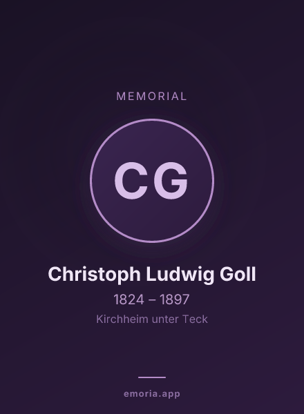 Memorial portrait of Christoph Ludwig Goll