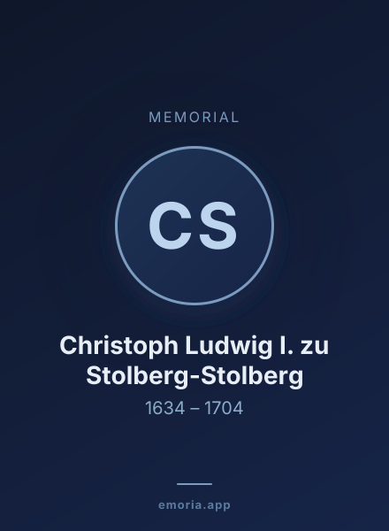 Memorial portrait of Christoph Ludwig I. zu Stolberg-Stolberg