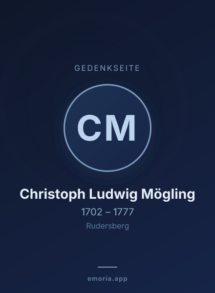 Gedenkportrait von Christoph Ludwig Mögling