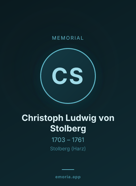 Memorial portrait of Christoph Ludwig von Stolberg