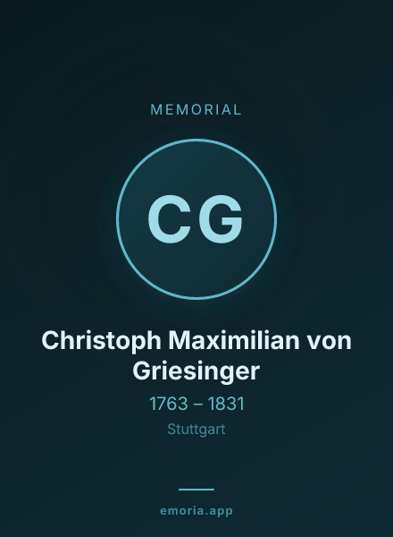Memorial portrait of Christoph Maximilian von Griesinger