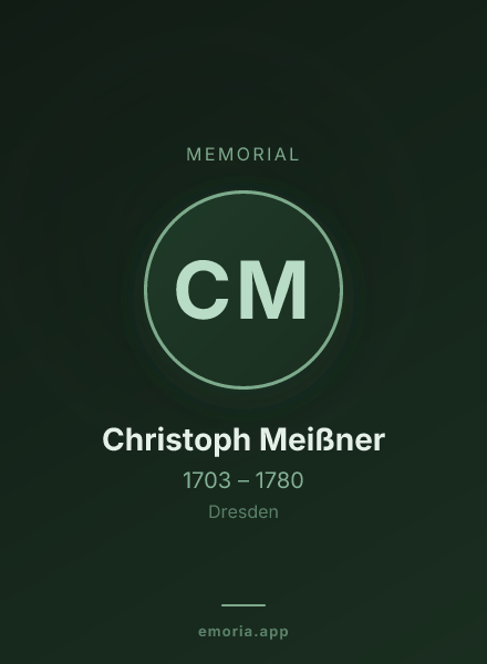 Memorial portrait of Christoph Meißner