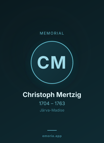 Memorial portrait of Christoph Mertzig