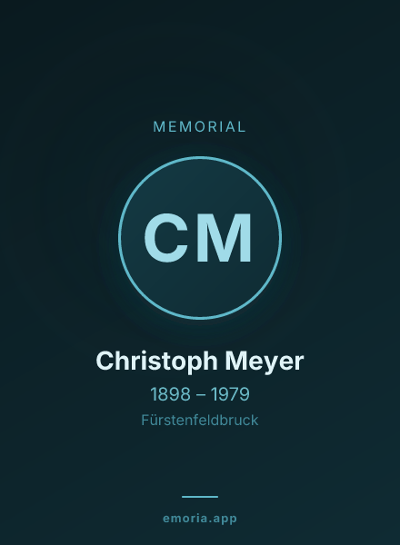 Memorial portrait of Christoph Meyer