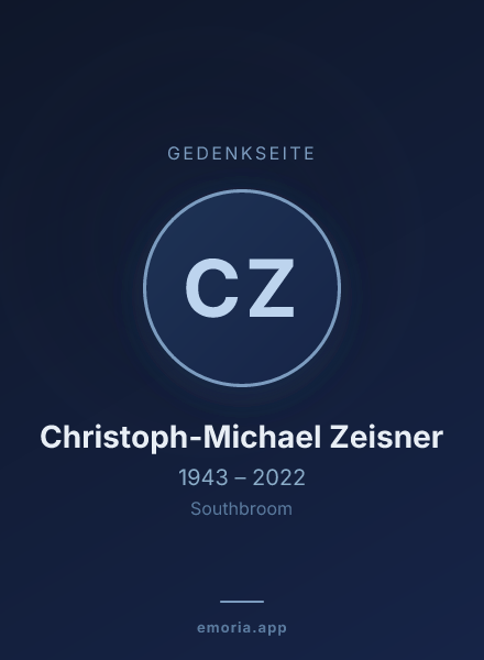 Gedenkportrait von Christoph-Michael Zeisner