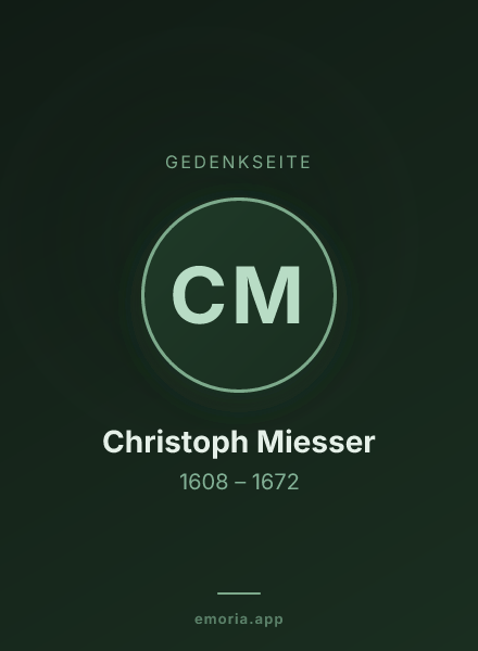 Gedenkportrait von Christoph Miesser