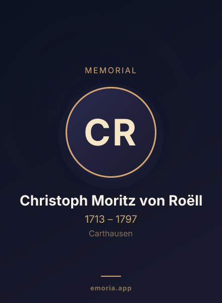Memorial portrait of Christoph Moritz von Roëll