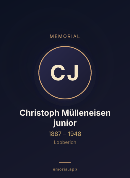 Memorial portrait of Christoph Mülleneisen junior