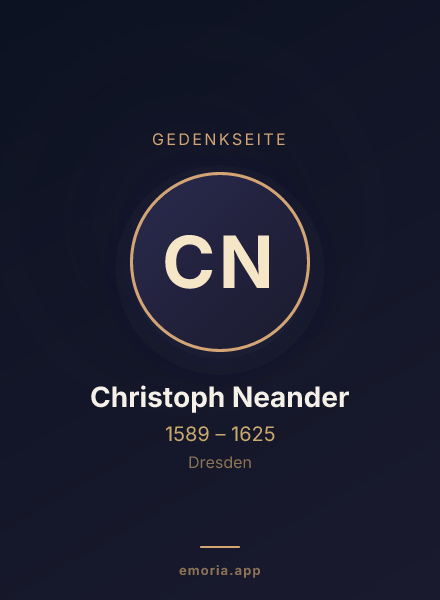 Gedenkportrait von Christoph Neander