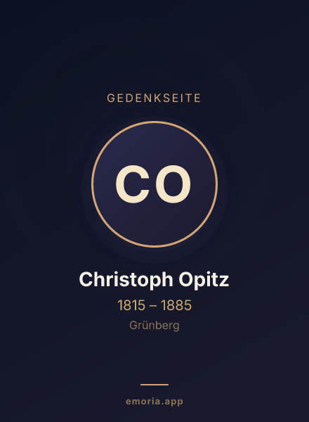 Gedenkportrait von Christoph Opitz