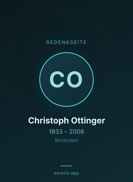 Gedenkportrait von Christoph Ottinger