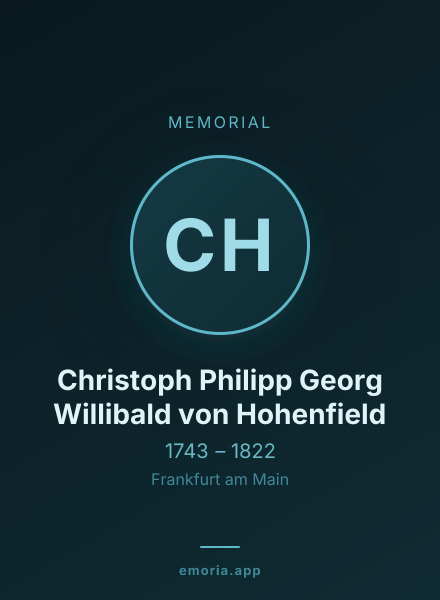 Memorial portrait of Christoph Philipp Georg Willibald von Hohenfield
