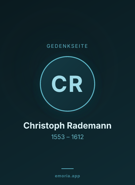Gedenkportrait von Christoph Rademann