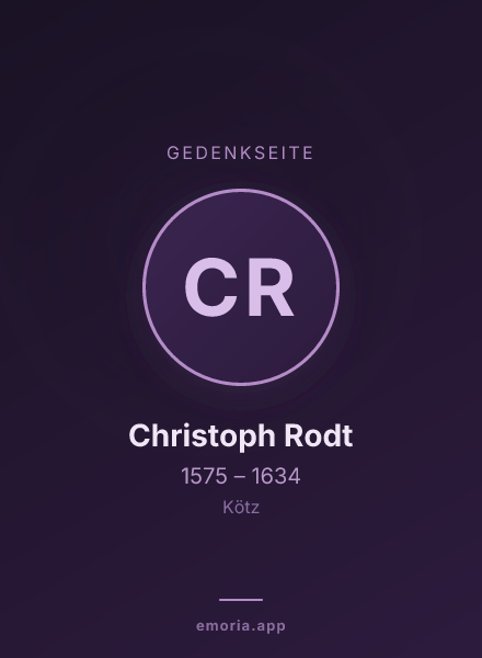 Gedenkportrait von Christoph Rodt
